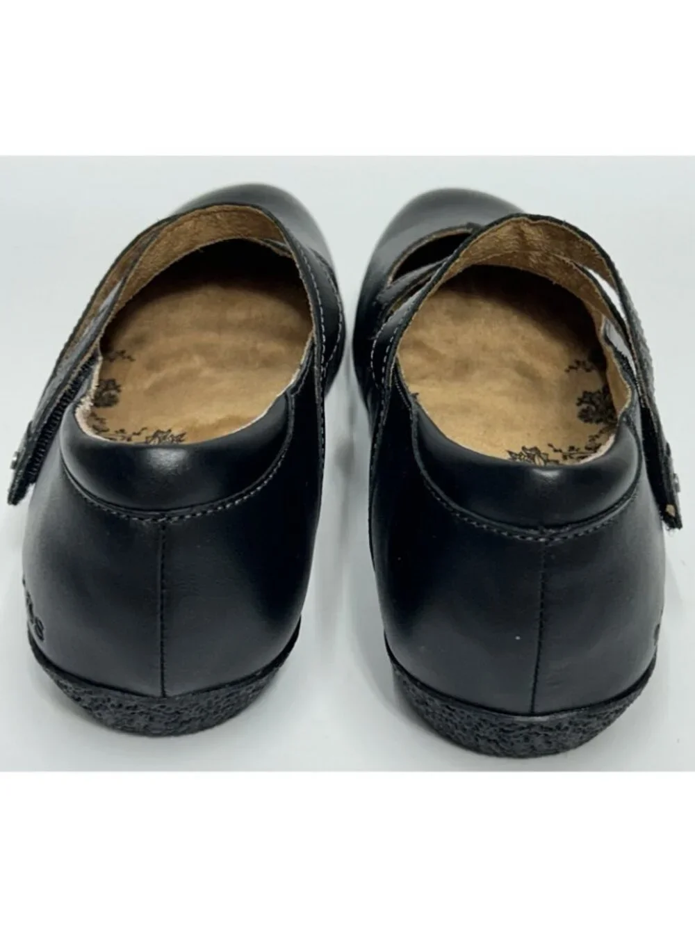 NEW Taos Banter Flats Leather Double Mary Jane Strap Black Women 8.5 MSRP $165